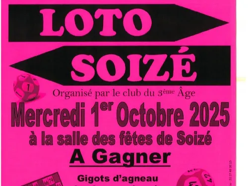 SOIZÉ - Loto du club du 3e âge