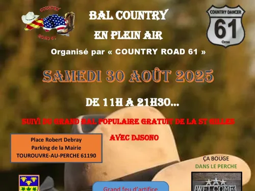 TOUROUVRE (61) - Bal country, bal populaire et Feu d'artifice