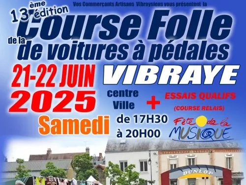 VIBRAYE (72) - Course folle de voitures à pédales