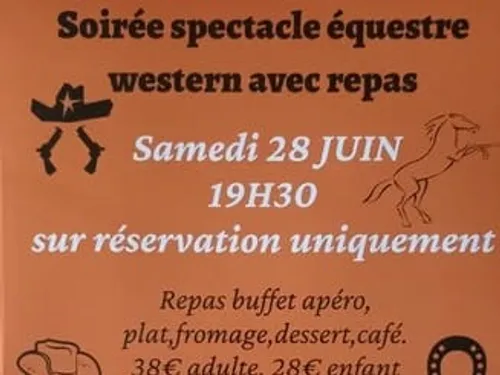 YÈVRES - Spectacle équestre western avec repas