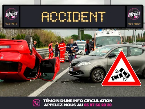 Info trafic : un accident impliquant plusieurs véhicules sur l’A4