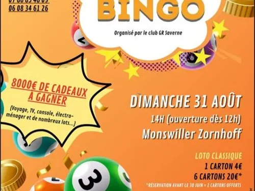 LOTO BINGO A MONSWILLER LE 31 AOUT