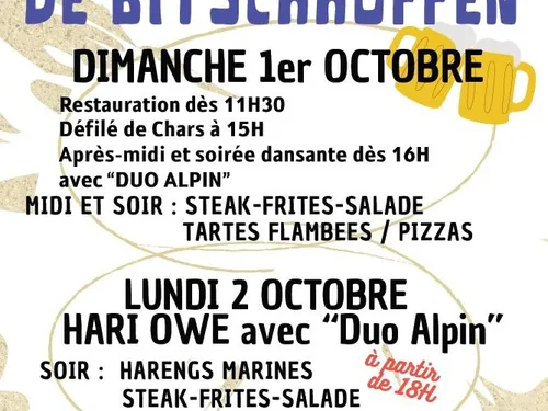 NOCHMESSTI BITSCHHOFFEN LES 1ER ET 2 OCTOBRE