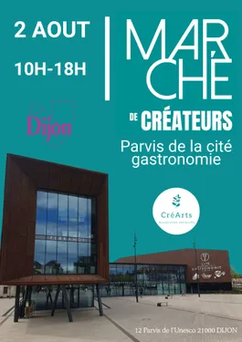 Marché de créateurs devant le parvis de la cité de la gastronomie 