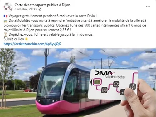 Divia alerte sur un faux compte Facebook 