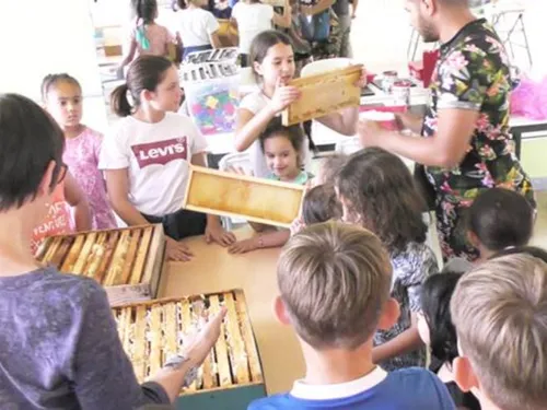 Marsannay-la-Côte : les enfants s’apprêtent à extraire du miel