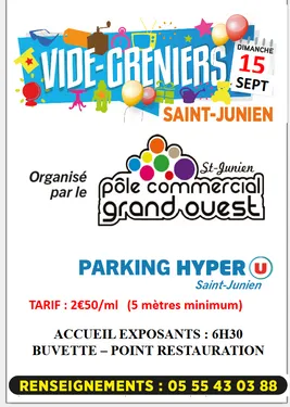 Vide Greniers du Pole Commercial Grand Ouest de Saint Junien