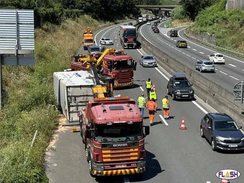 Limoges : un camion se couche sur l’A20