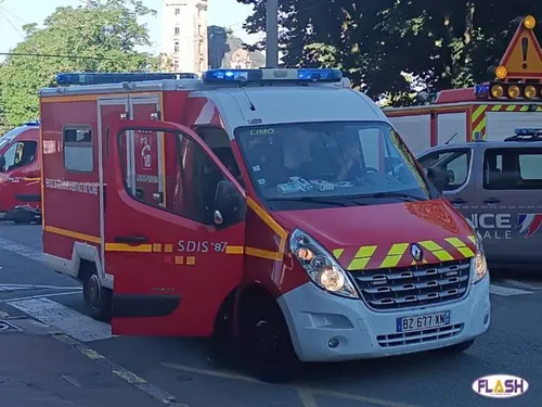 Accident de bus à Janailhac sur la D704