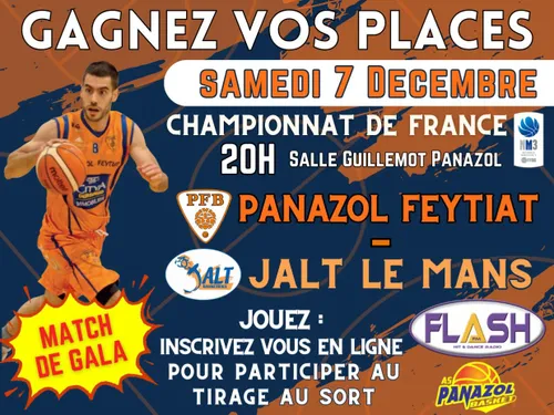 Gagnez vos places pour le match du Panazol Feytiat Basket - JALT Le...