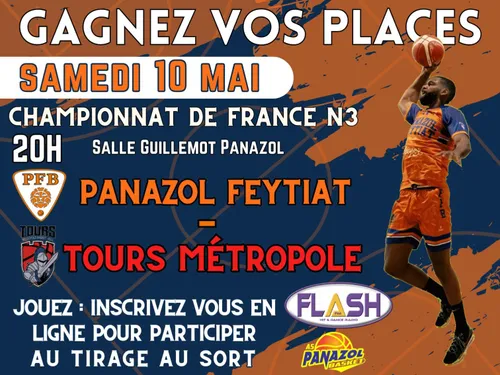 Gagnez vos places pour le match du Panazol Feytiat Basket - Tours...