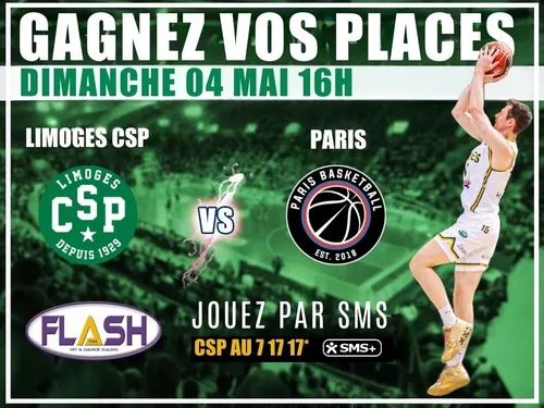 Basket : Gagnez vos places pour Limoges CSP / Paris Basketball