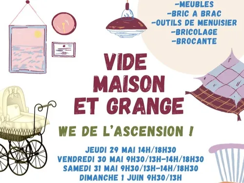 Vide maison et grange à Saint-Angeau pour l'ascension