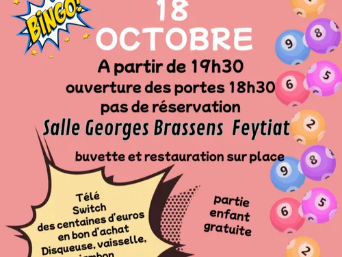 🎉 GRAND LOTO À FEYTIAT – Plus de 3 000 € de lots à gagner ! 🎉