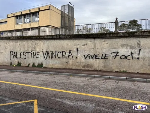 Des tags pro-palestiniens sur les murs de Limoges