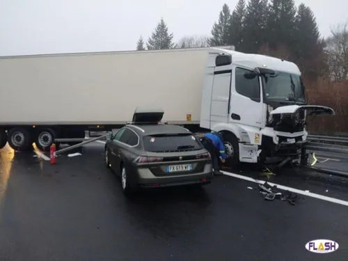 Corrèze : Des accidents en série signalés sur l'A89 le 4 janvier