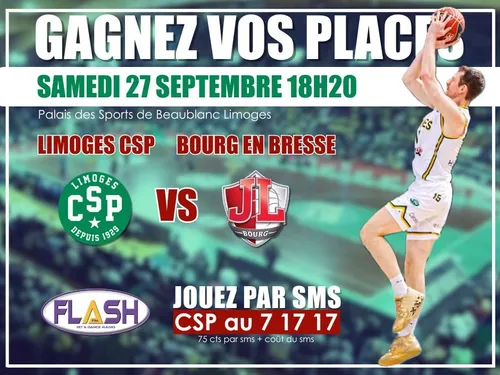 Basket Betclic Elite : Gagnez vos places pour Limoges CSP / Bourg...