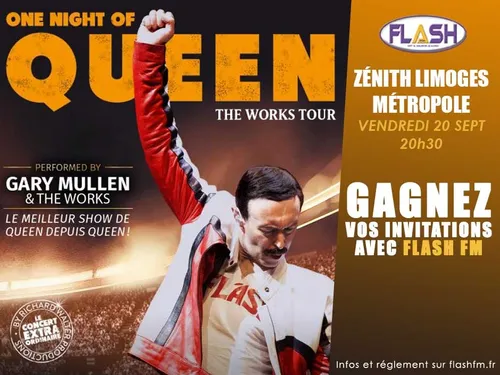 Gagnez des invitations pour le spectacle One Night Of Queen à Limoges