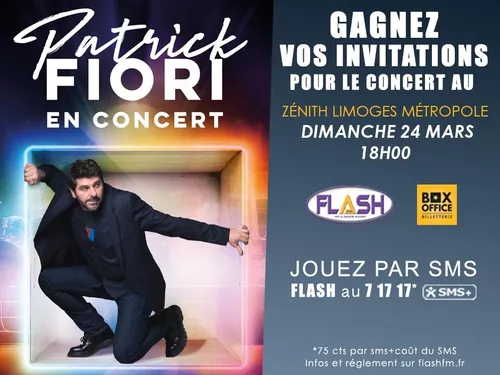 Gagnez vos invitations pour le concert de Patrick Fiori