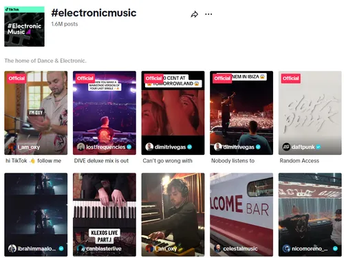TikTok, fan de musiques électroniques !