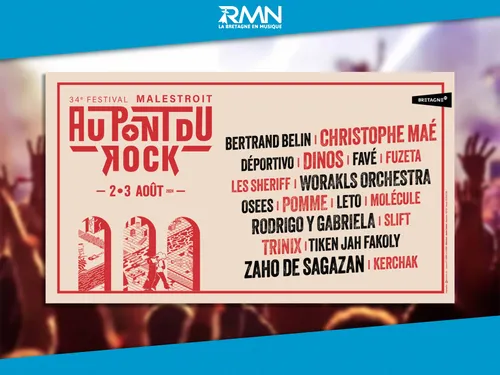 Le festival Au Pont du Rock se tiendra du 2 au 3 août à Malestroit