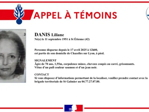 Loire : un appel à témoins lancé suite à la disparition d'une femme