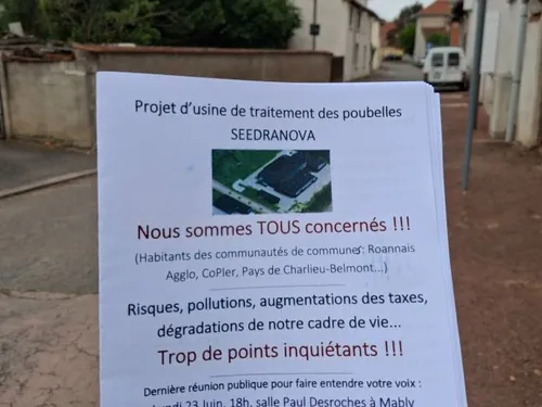 A Mably, on se mobilise contre la centrale de tri des déchets