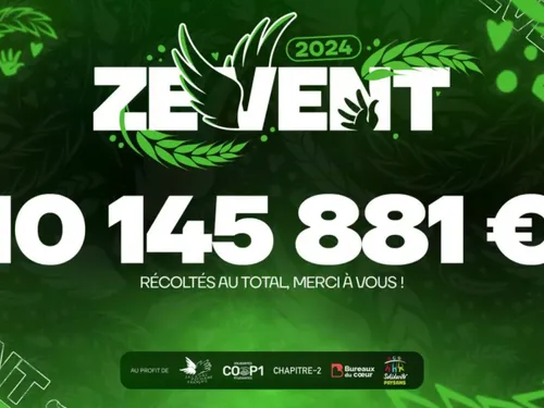 ZEvent : 10 millions d'euros récoltés 