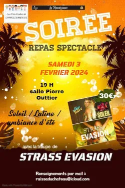 Soirée repas spectacle le 3 février à Cappelle Brouck