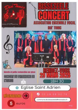Concert du patrimoine Dia'tonic le 29 mars à Bissezeele