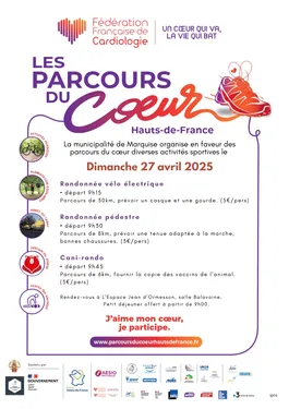 Les parcours du coeur le 27 avril à Marquise