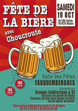 Fête de la bière le 19 octobre à Fauquembergues