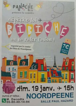 Théâtre "dépêche toi bibiche on va rater l'avion " 