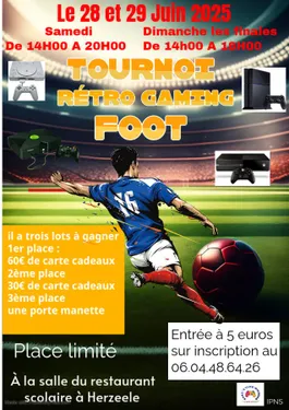 Un tournoi rétro gaming foot le 28 juin à Herzeele