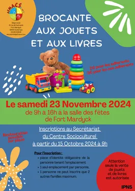 Brocante aux jouets et aux livres à Fort Mardyck