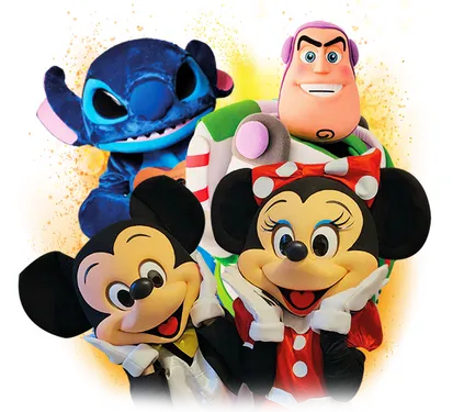 Déambulations de Stitch, Buzz l'Eclair, Mickey et Minnie 