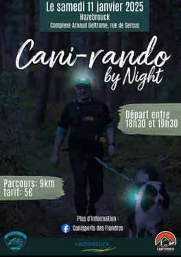 Cani’rando by night le 11 janvier à Hazebrouck 