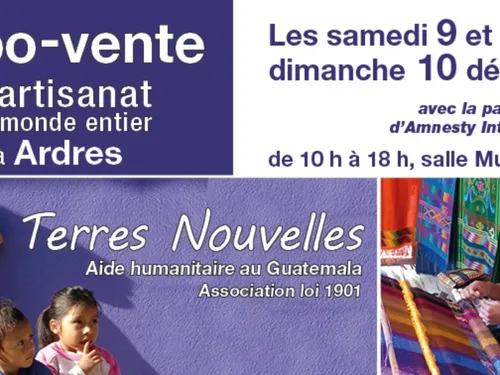 Expo-vente d'artisanat avec l'association Terres Nouvelles