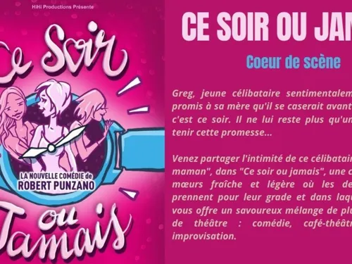 Coquelles : La pièce "Ce soir ou jamais" demain jeudi à 20:00 Salle...