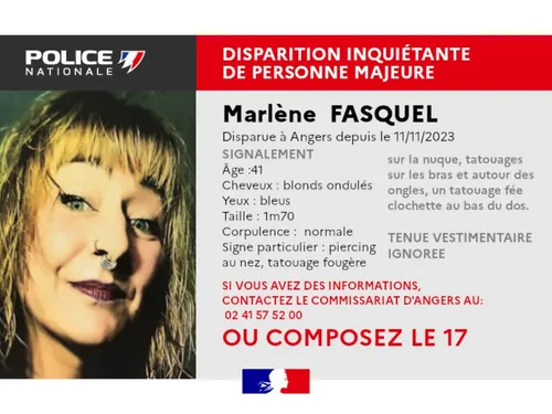 Angers. Disparition inquiétante d'une quadragénaire depuis le 11...