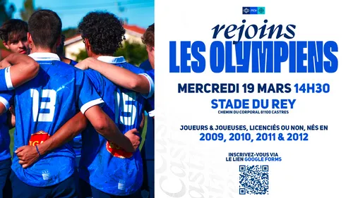 Castres Olympique. Le recrutement des jeunes olympiens est lancé !