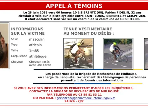 Appel à témoins après l'accident mortel d'un cycliste