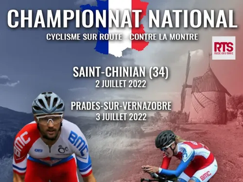 Championnat de France de cyclisme à Saint Chinian et Prade sur...