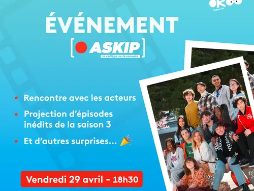 Grande Soirée Askip, vendredi 29 avril à 18h30 au Cinéma Le Palace...