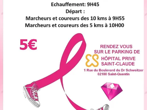 Des marches et courses pour Octobre Rose à Saint-Quentin