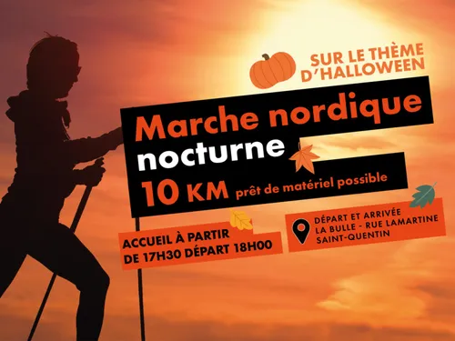 Marche nordique nocturne à Saint-Quentin pour Halloween !