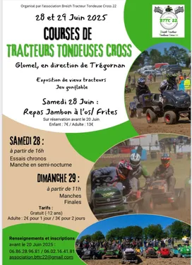 Course tracteur tondeuse à glomel