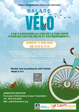 Balade à vélo sur la voie verte à Carhaix