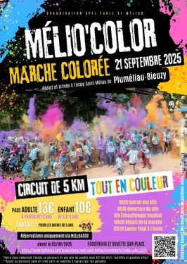 Mélio'Color marche colorée à Pluméliau Bieuzy