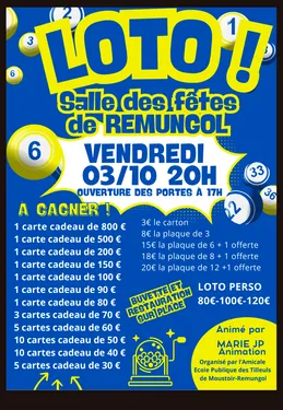 Loto de l'Amicale des Tilleuls à Remungol 